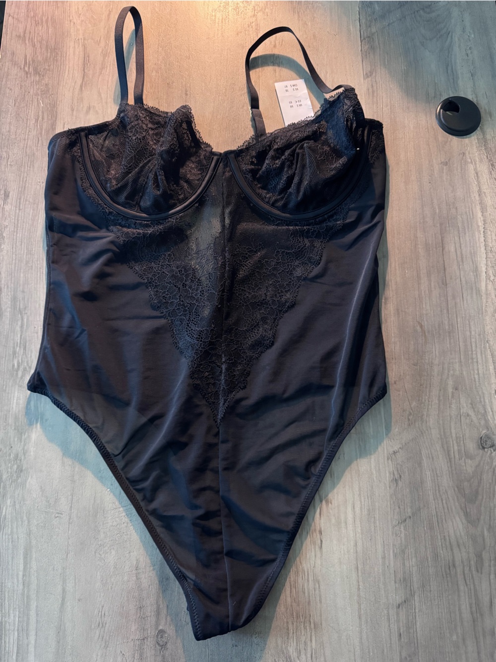 Abercrombie & Fitch Black Lace-Trim Bodysuit